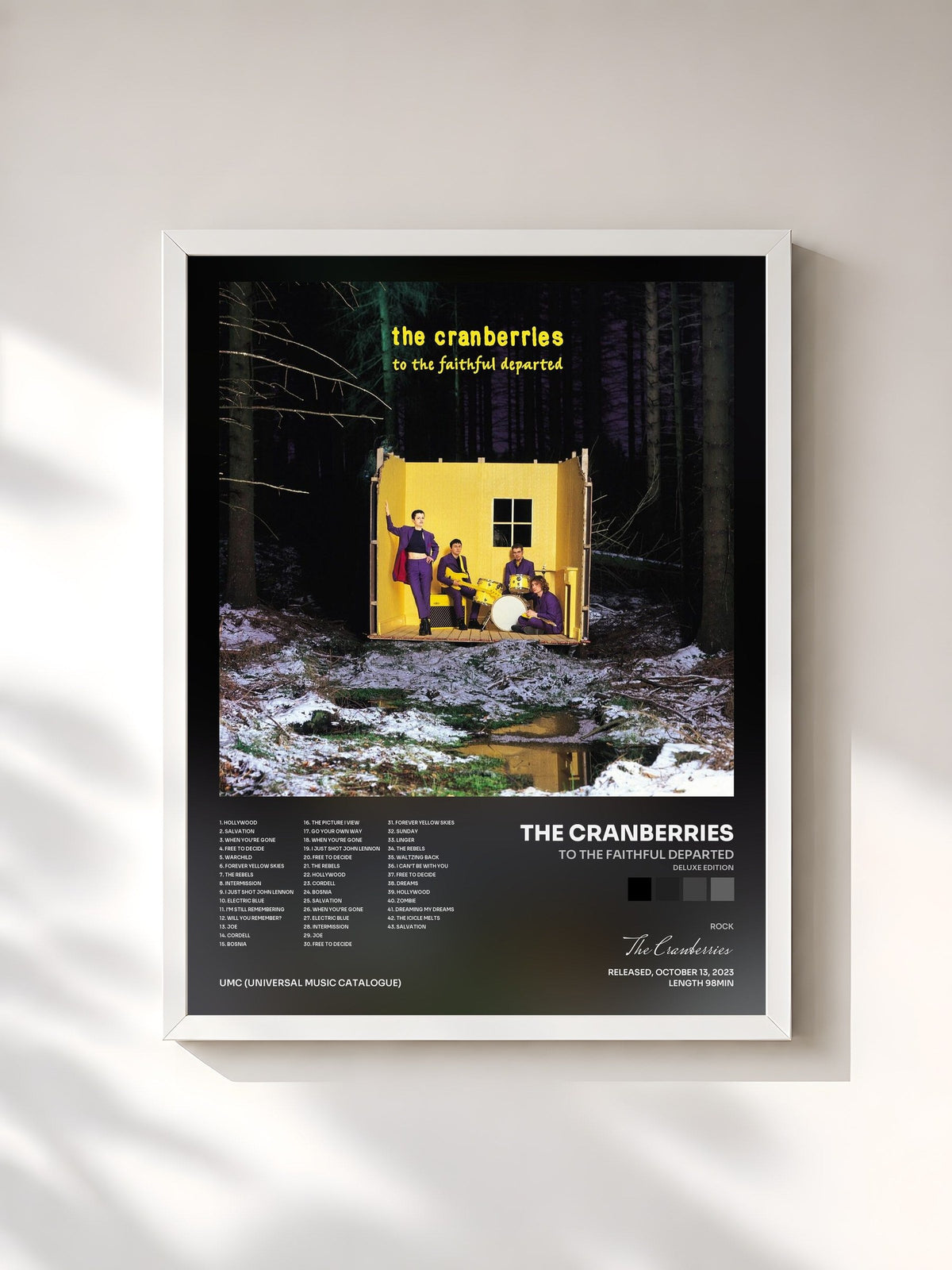 #blanc To The Faithful Departed (Deluxe Edition) by The Cranberries as a framed art print, white frame, printed and framed in France