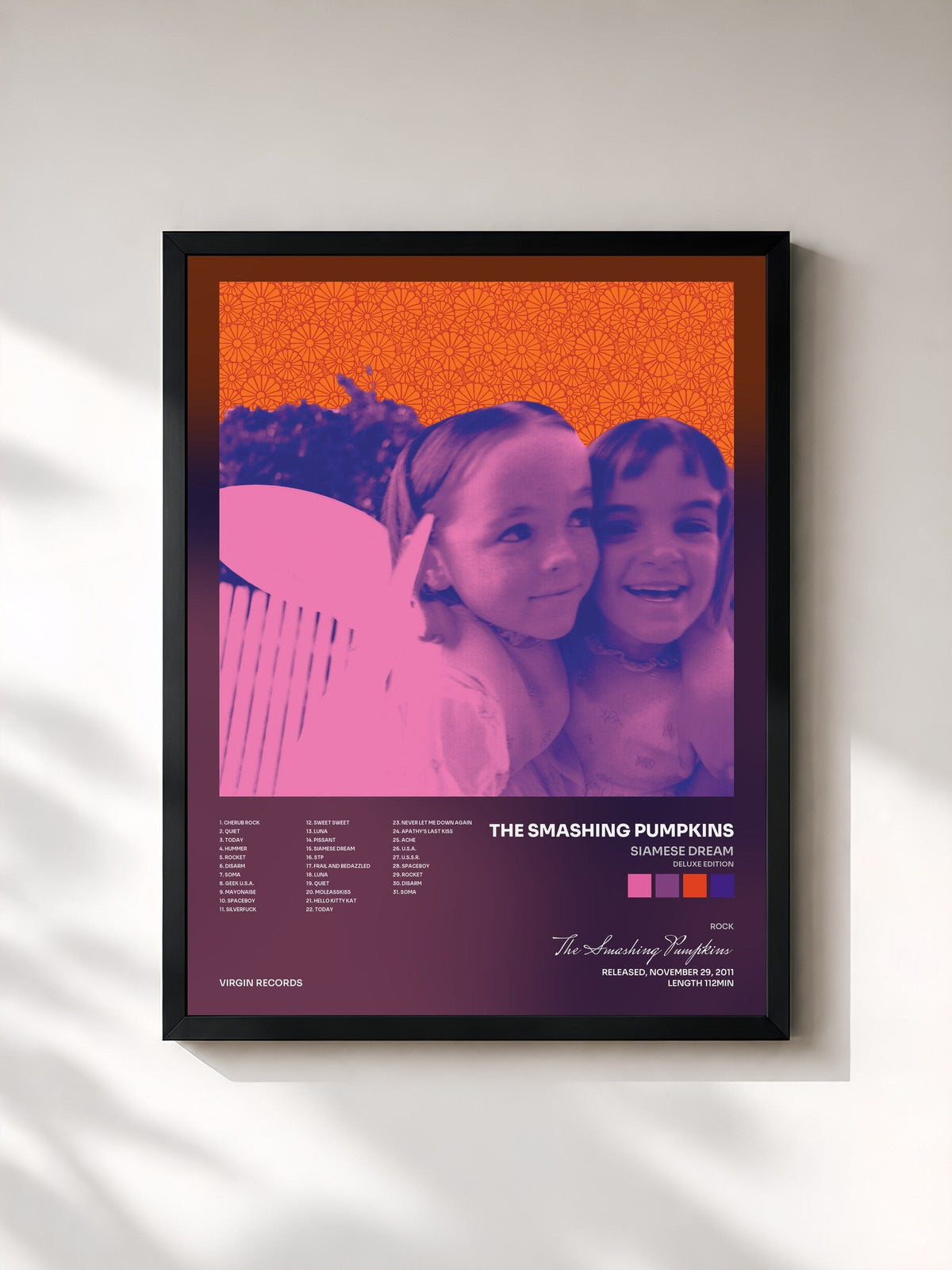 #noir Siamese Dream (Deluxe Edition) von The Smashing Pumpkins als gerahmter Kunstdruck, schwarzer Rahmen, gedruckt und gerahmt in Frankreich