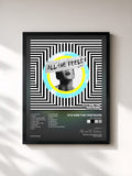#noir Tableau de l'album All the Feels de Fitz and The Tantrums, cadre noir, imprimé et encadré en France