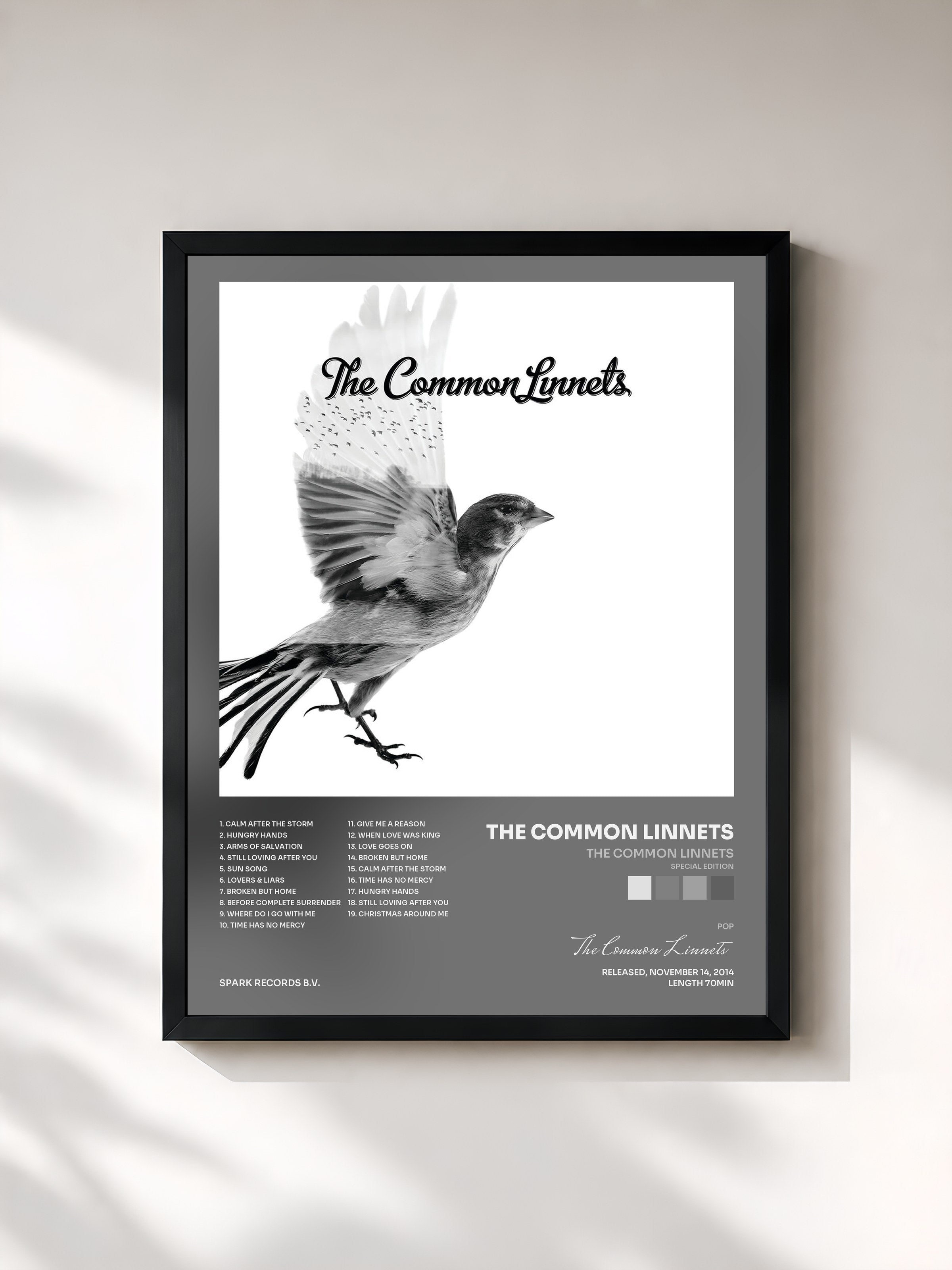 #noir Tableau de l'album The Common Linnets (Special Edition) de The Common Linnets, cadre noir, imprimé et encadré en France