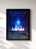 #noir Tableau de l'album Disney Epics de L'orchestra Cinematique, cadre noir, imprimé et encadré en France