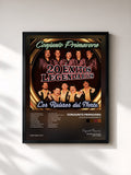 #noir Tableau de l'album 20 Exitos Legendarios de Conjunto Primavera, cadre noir, imprimé et encadré en France