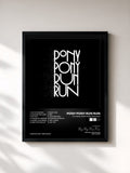 #noir Tableau de l'album You need Pony Pony Run Run de Pony Pony Run Run, cadre noir, imprimé et encadré en France