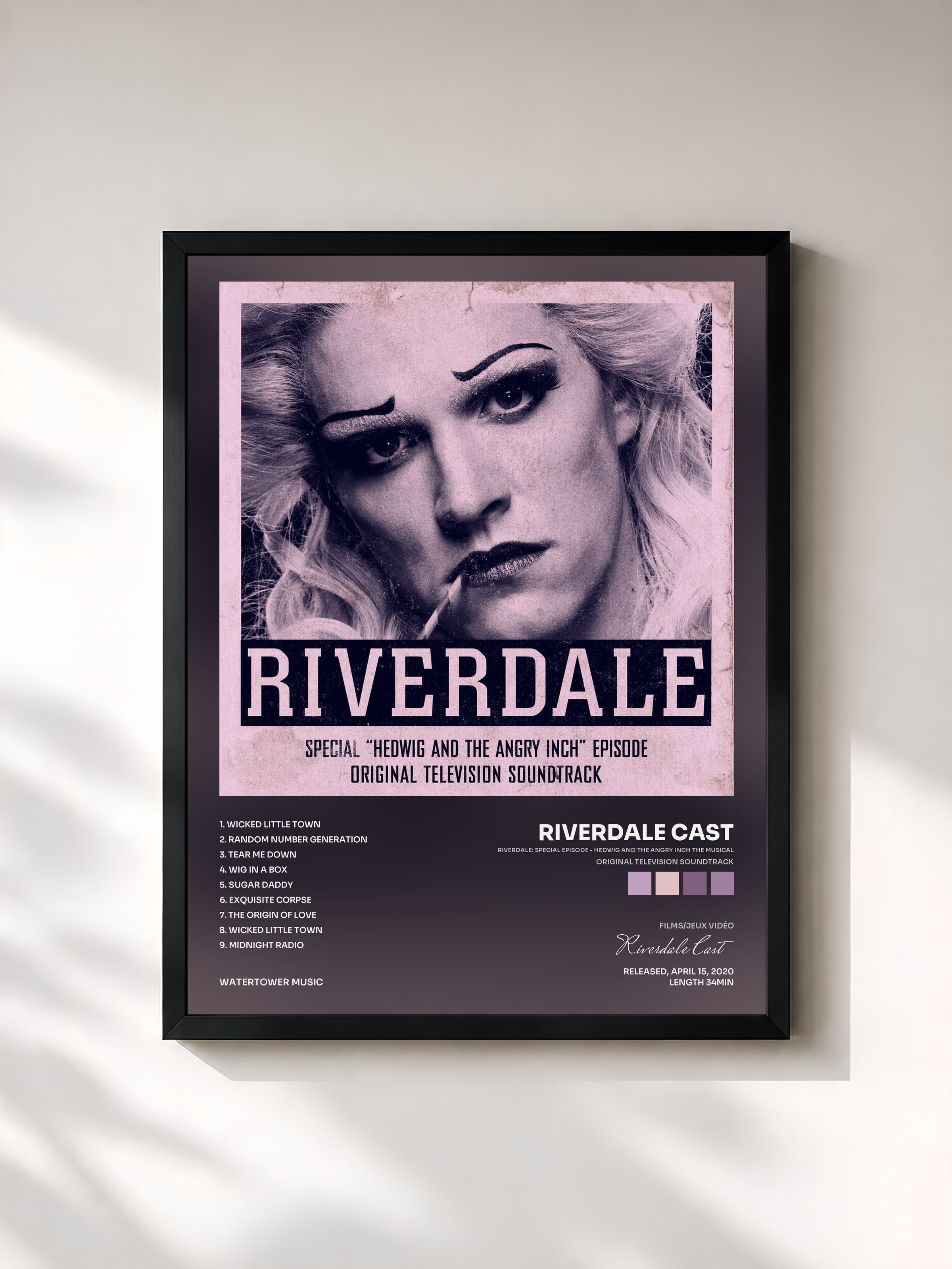 #noir Tableau de l'album Riverdale: Special Episode - Hedwig and the Angry Inch the Musical (Original Television Soundtrack) de Riverdale Cast, cadre noir, imprimé et encadré en France