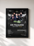 #noir Tableau de l'album Con Tololoche y Bien Chirry, Vol. 2 de Grupo Maximo Grado, cadre noir, imprimé et encadré en France