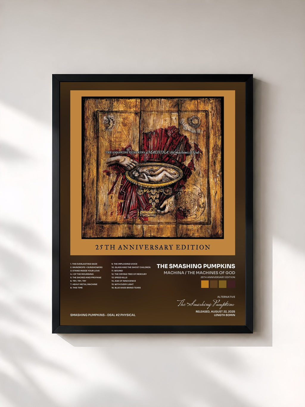 #noir Machina / The Machines Of God (25th Anniversary Edition) von The Smashing Pumpkins als gerahmter Kunstdruck, schwarzer Rahmen, gedruckt und gerahmt in Frankreich