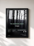 #noir Tableau de l'album Twilight de The Handsome Family, cadre noir, imprimé et encadré en France