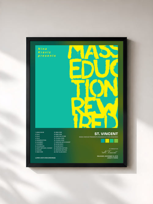 St. Vincent · Nina Kraviz Presents MASSEDUCTION Rewired — Affiche encadrée