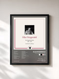 #noir Tableau de l'album The Songbook 1956-1959 de Ella Fitzgerald, cadre noir, imprimé et encadré en France