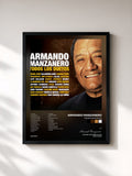 #noir Tableau de l'album Todos los duetos de Armando Manzanero, cadre noir, imprimé et encadré en France