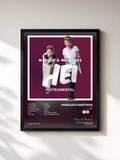 #noir Tableau de l'album Hei (Instrumental) de Marcus & Martinus, cadre noir, imprimé et encadré en France