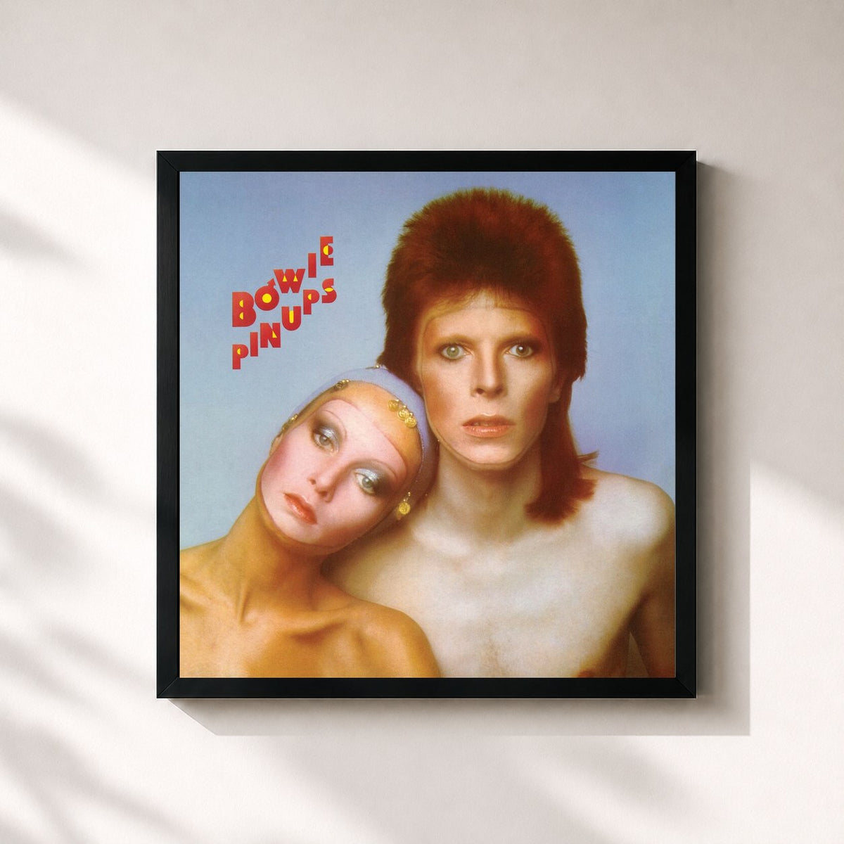 #noir Tableau carré de l'album Pinups (2015 Remaster) de David Bowie, cadre noir 32x32 cm