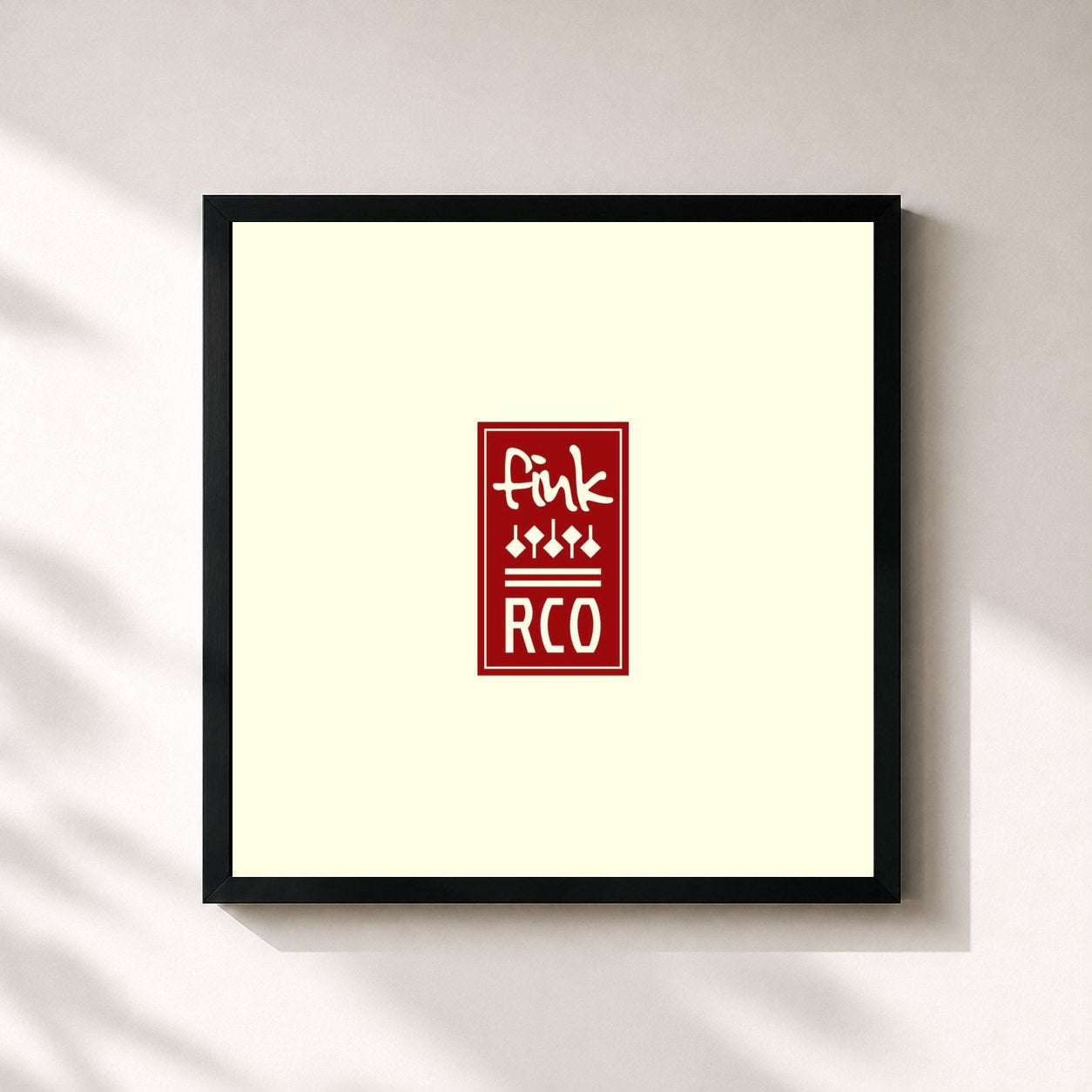 #noir Tableau carré de l'album Fink Meets The Royal Concertgebouw Orchestra de Fink, cadre noir 32x32 cm