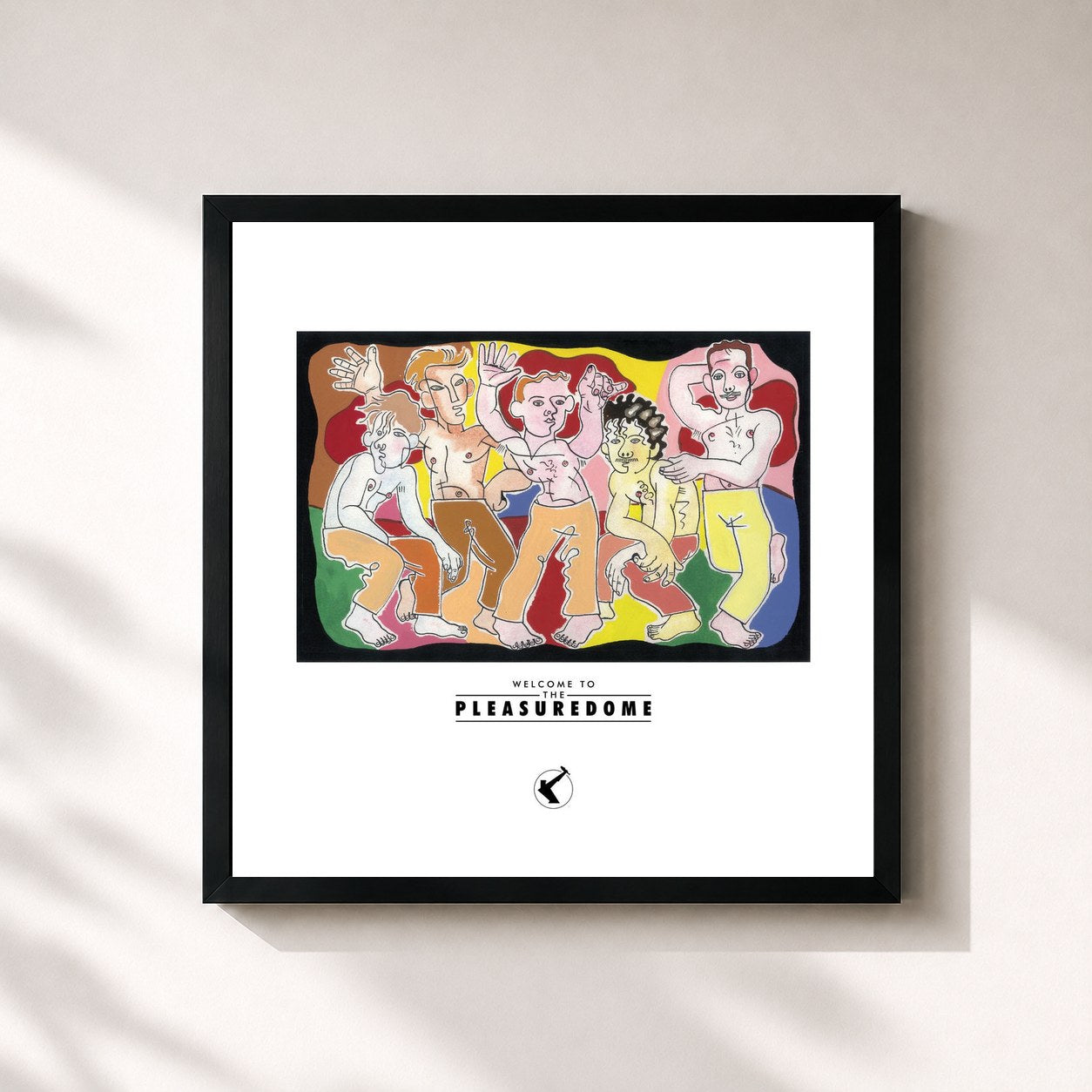 #noir Tableau carré de l'album Welcome To The Pleasuredome (Super Deluxe) de Frankie Goes to Hollywood, cadre noir 32x32 cm