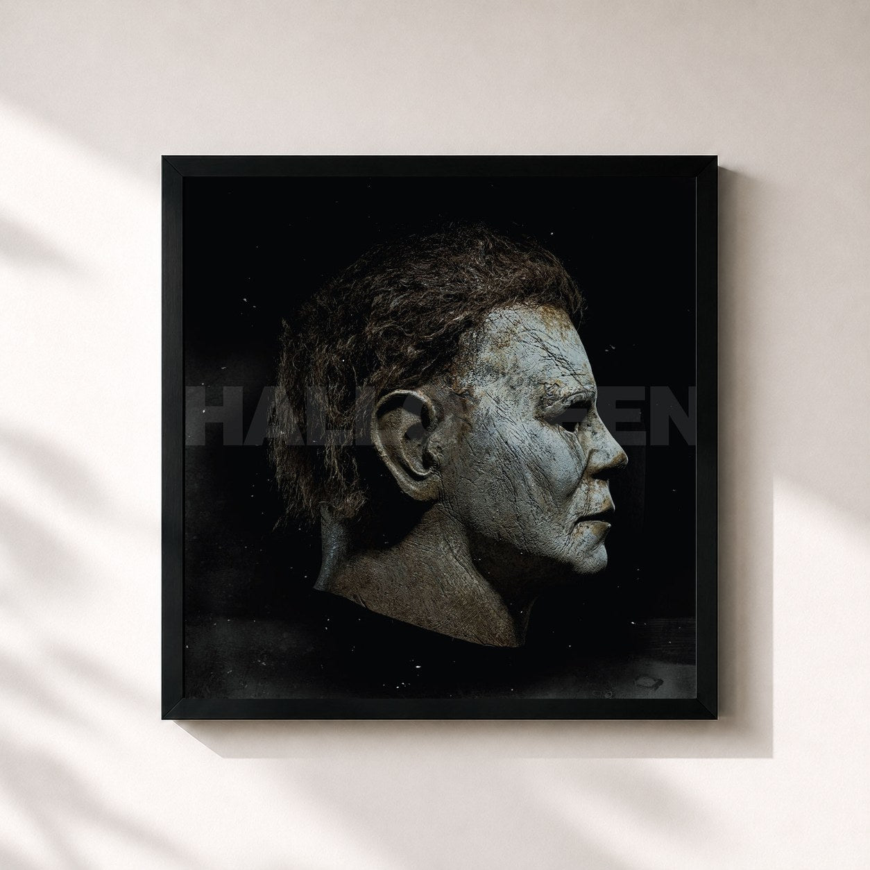 #noir Tableau carré de l'album Halloween: Original Motion Picture Soundtrack (Expanded Edition) de John Carpenter, cadre noir 32x32 cm