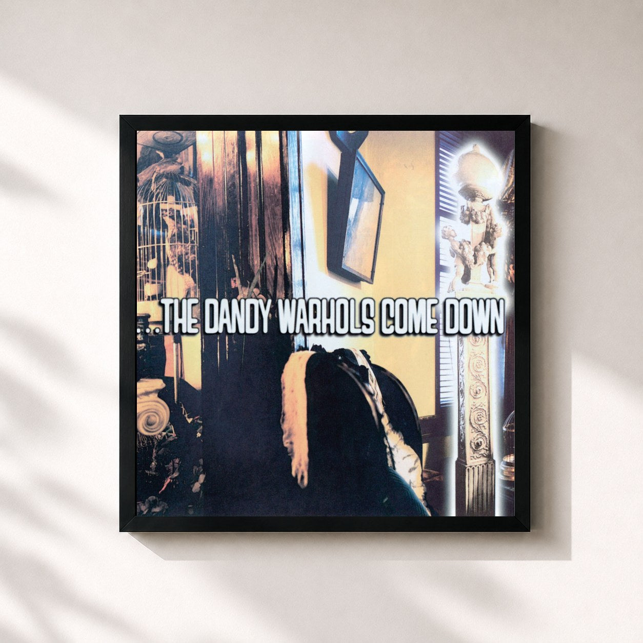 #noir Tableau carré de l'album The Dandy Warhols Come Down de The Dandy Warhols, cadre noir 32x32 cm