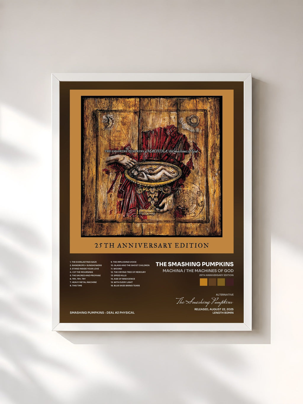 #blanc Machina / The Machines Of God (25th Anniversary Edition) von The Smashing Pumpkins als gerahmter Kunstdruck, weißer Rahmen, gedruckt und gerahmt in Frankreich
