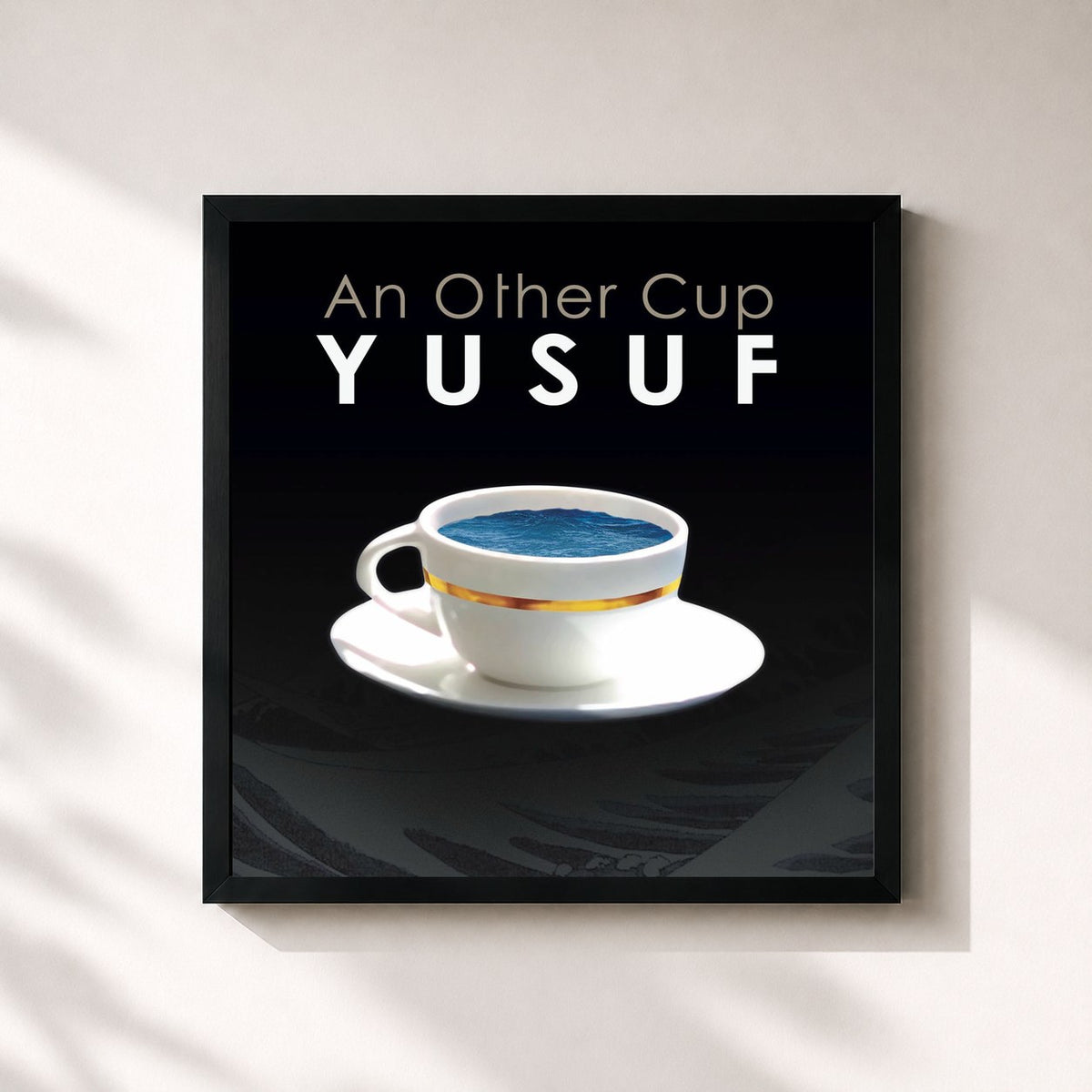 #noir Tableau carré de l'album An Other Cup de Yusuf / Cat Stevens, cadre noir 32x32 cm