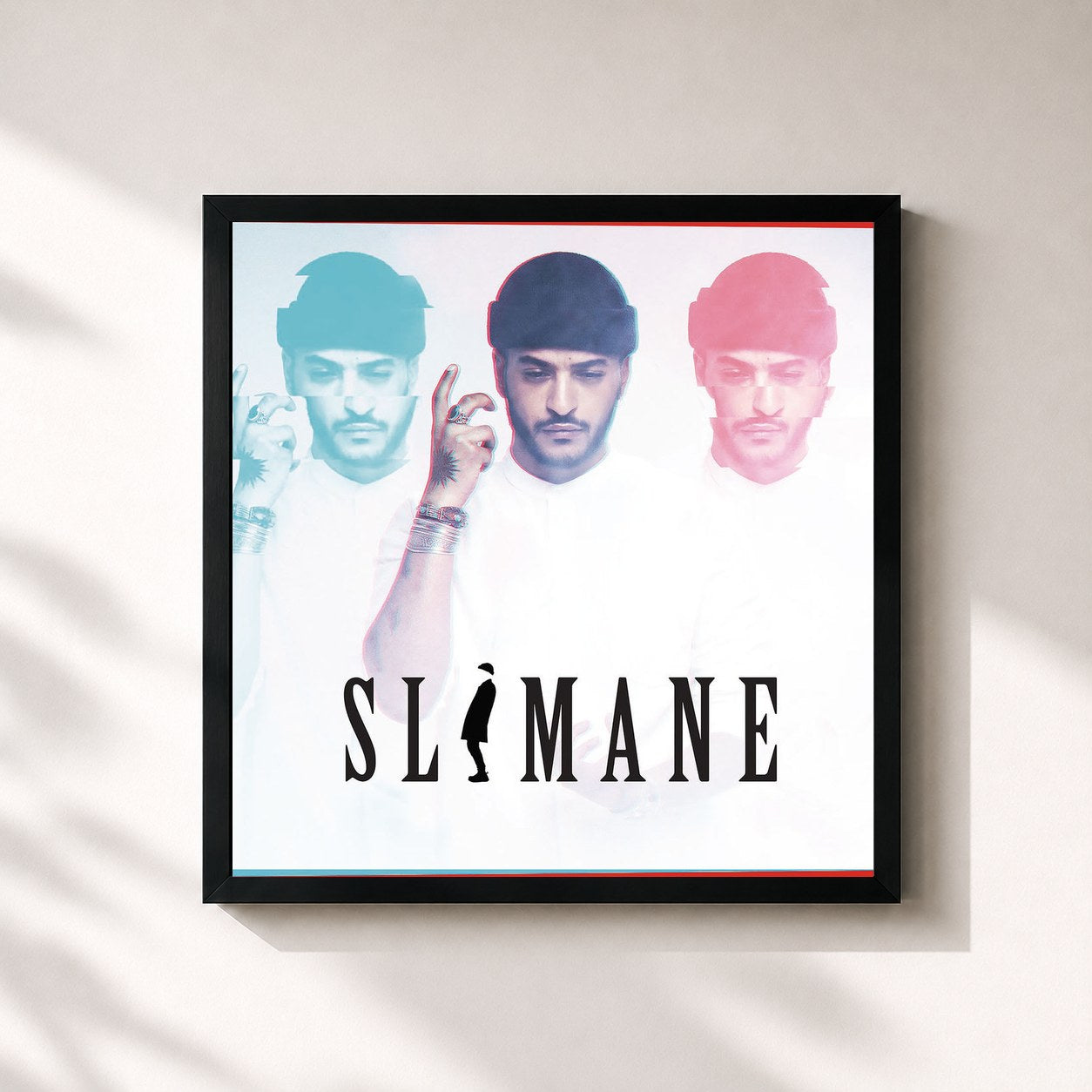 #noir À bout by rêves de Slimane as a square framed art print, black 32x32 cm frame