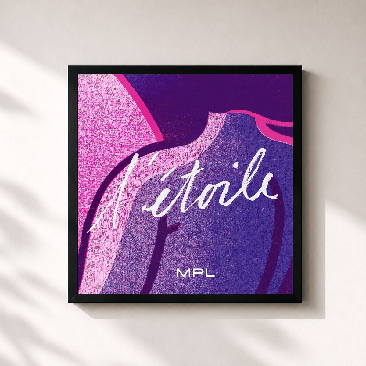 #noir L'Etoile by MPL as a square framed art print, black 32x32 cm frame