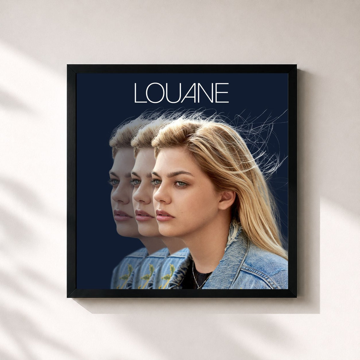 #noir Tableau carré de l'album Louane (Deluxe) de Louane, cadre noir 32x32 cm