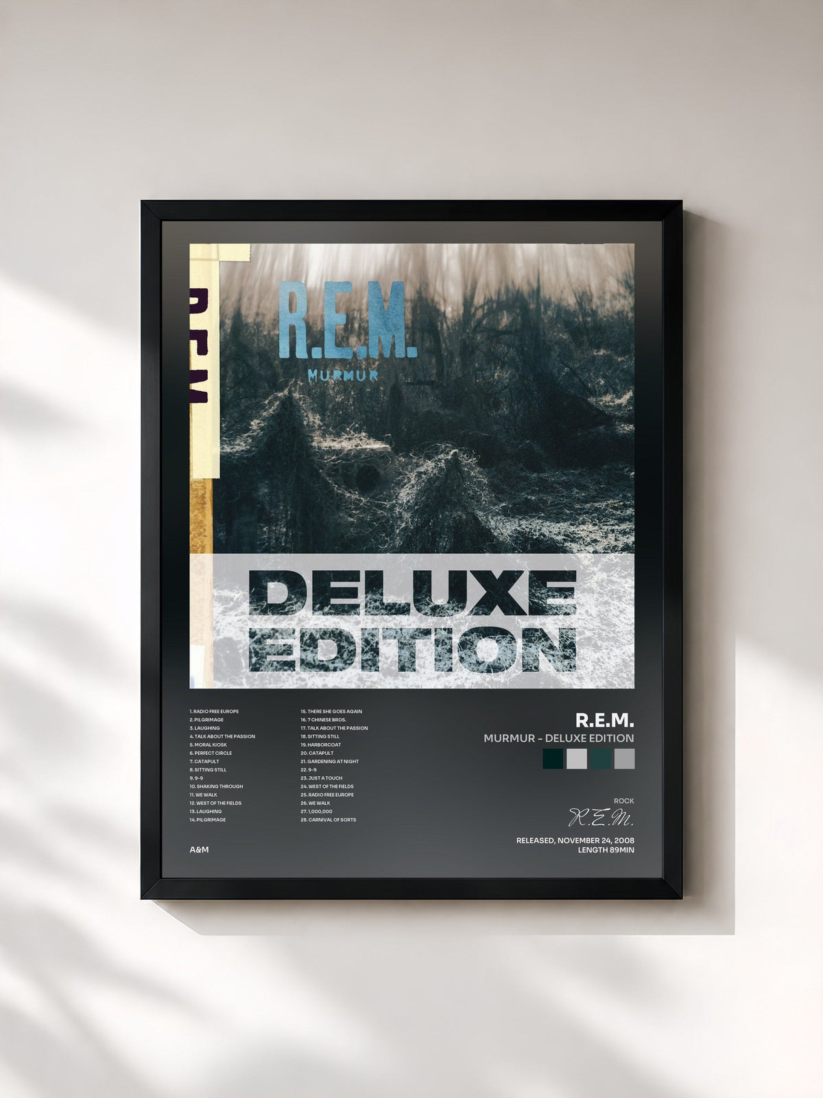 #noir Tableau de l'album Murmur - Deluxe Edition de R.E.M., cadre noir, imprimé et encadré en France