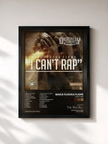 #noir Tableau de l'album I Can't Rap de Waka Flocka Flame, cadre noir, imprimé et encadré en France