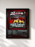 #noir Tableau de l'album 20 Exitos Historicos de Los Rieleros Del Norte, cadre noir, imprimé et encadré en France