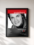 #noir Tableau de l'album Greatest Love Songs de Engelbert Humperdinck, cadre noir, imprimé et encadré en France