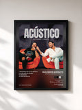 #noir Tableau de l'album Amando, Bebendo e Sofrendo (Acústico) de Guilherme & Benuto, cadre noir, imprimé et encadré en France