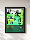 #noir Tableau de l'album The Dirty Boogie de The Brian Setzer Orchestra, cadre noir, imprimé et encadré en France