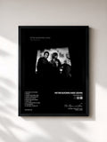 #noir Tableau de l'album Falling Out de Peter Bjorn and John, cadre noir, imprimé et encadré en France
