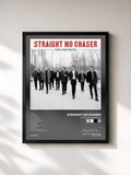#noir Tableau de l'album Social Christmasing de Straight No Chaser, cadre noir, imprimé et encadré en France