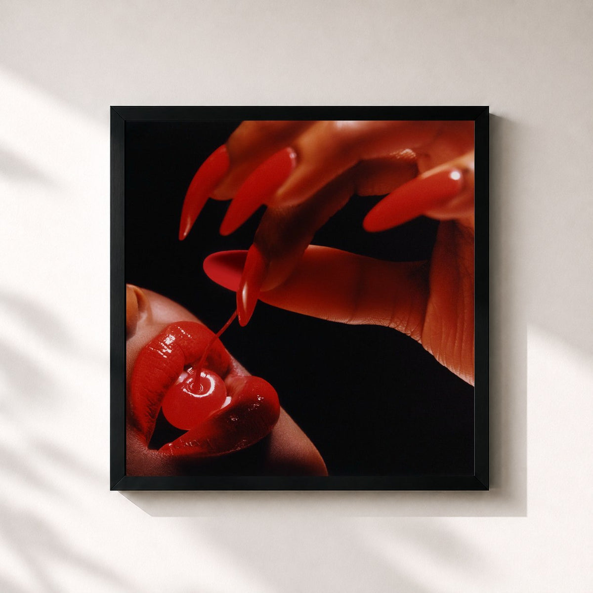 #noir Tableau carré de l'album Sweetness de Sarz, cadre noir 32x32 cm