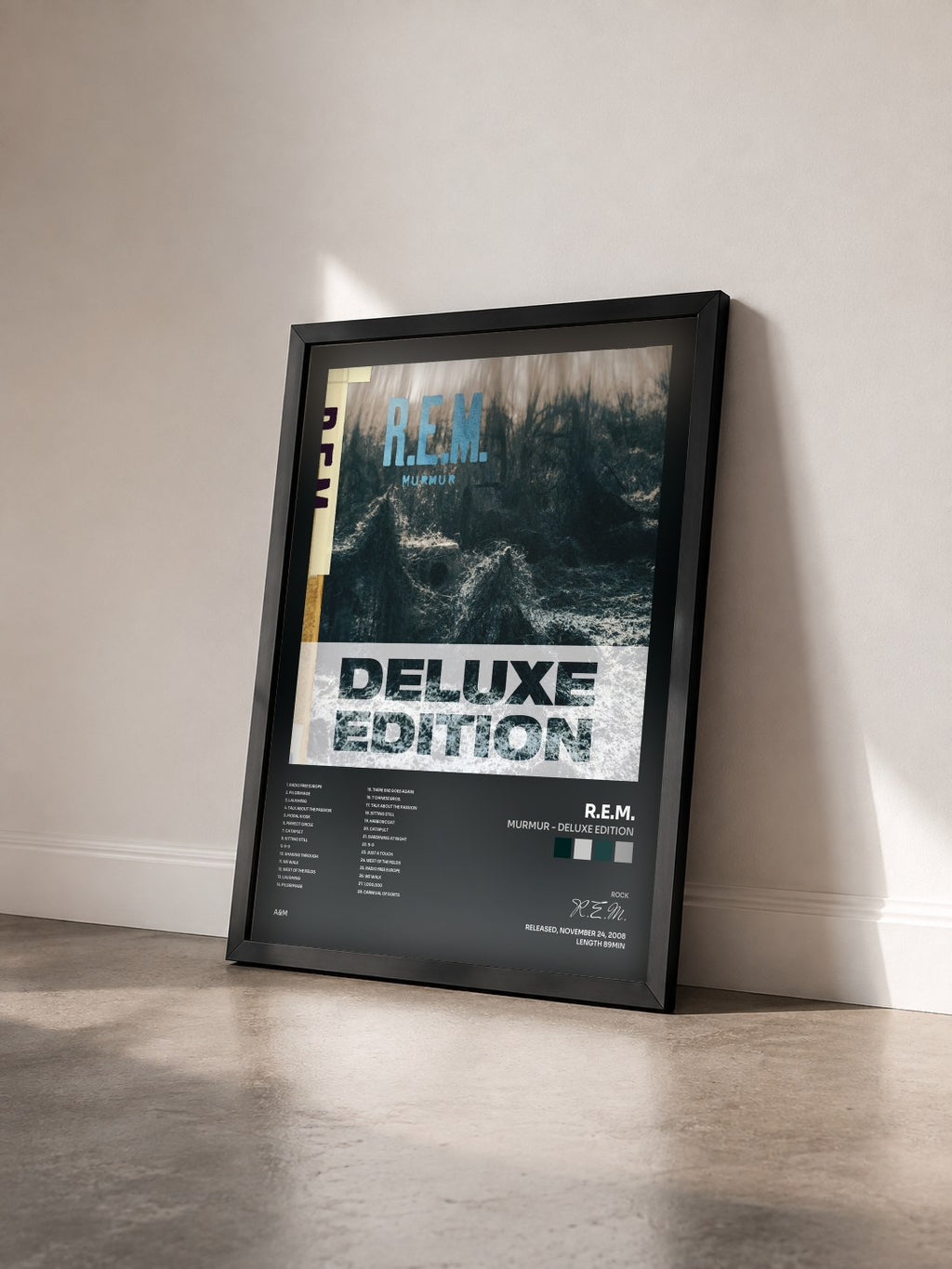 #noir Tableau de l'album Murmur - Deluxe Edition de R.E.M. vu de trois quarts, cadre noir