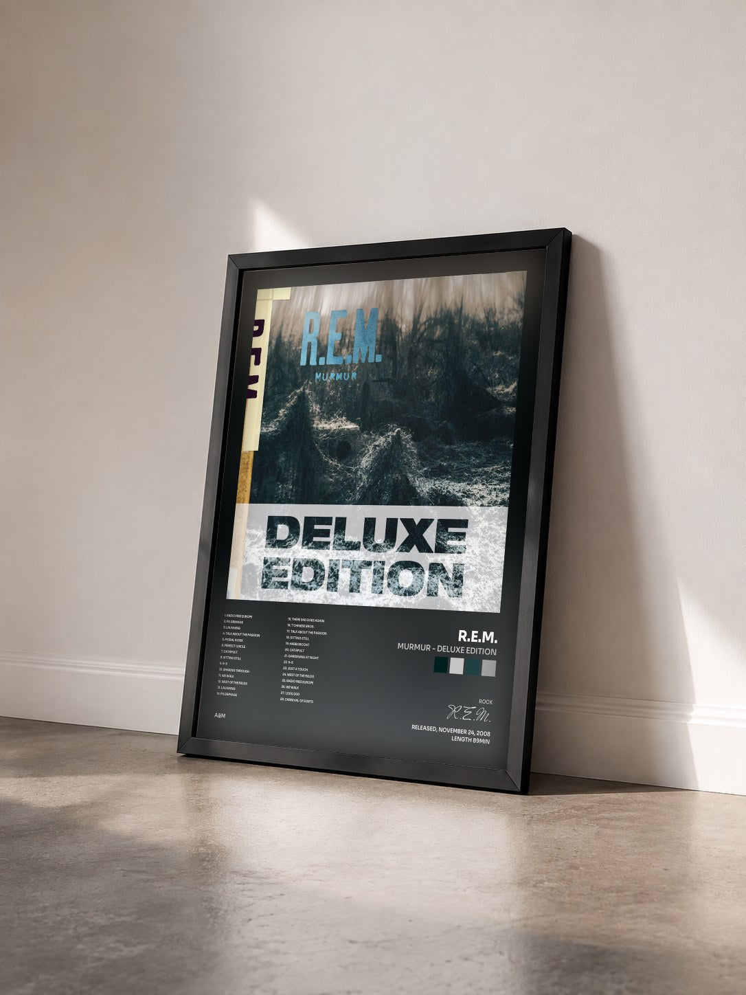 #noir Tableau de l'album Murmur - Deluxe Edition de R.E.M. vu de trois quarts, cadre noir