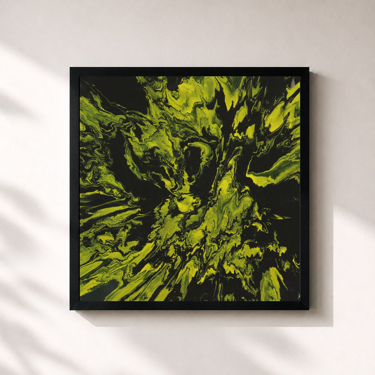 #noir Rats And Roll's von Nino Ferrer als quadratischer Kunstdruck, schwarzer Rahmen 32x32 cm
