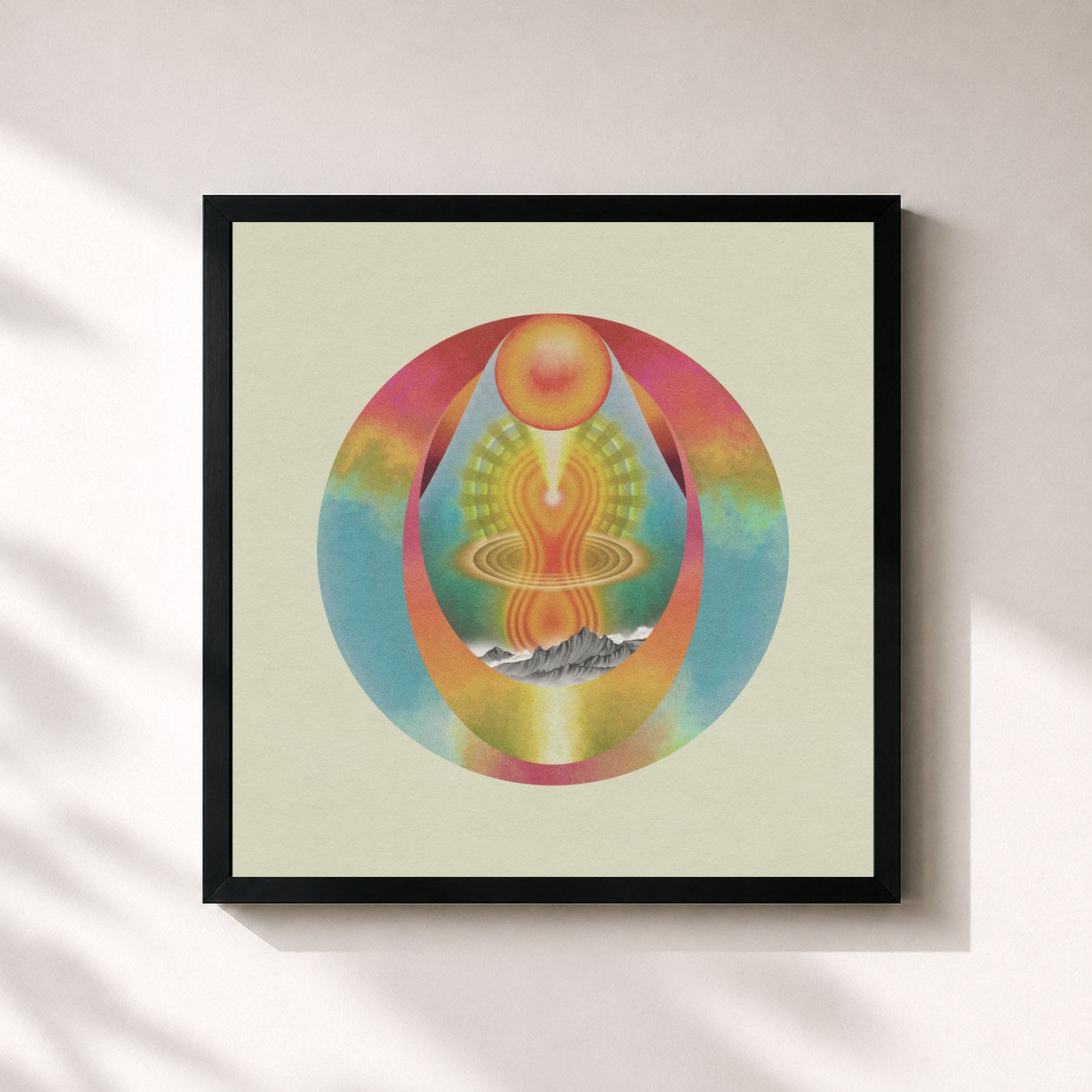 #noir Tableau carré de l'album My Morning Jacket de My Morning Jacket, cadre noir 32x32 cm