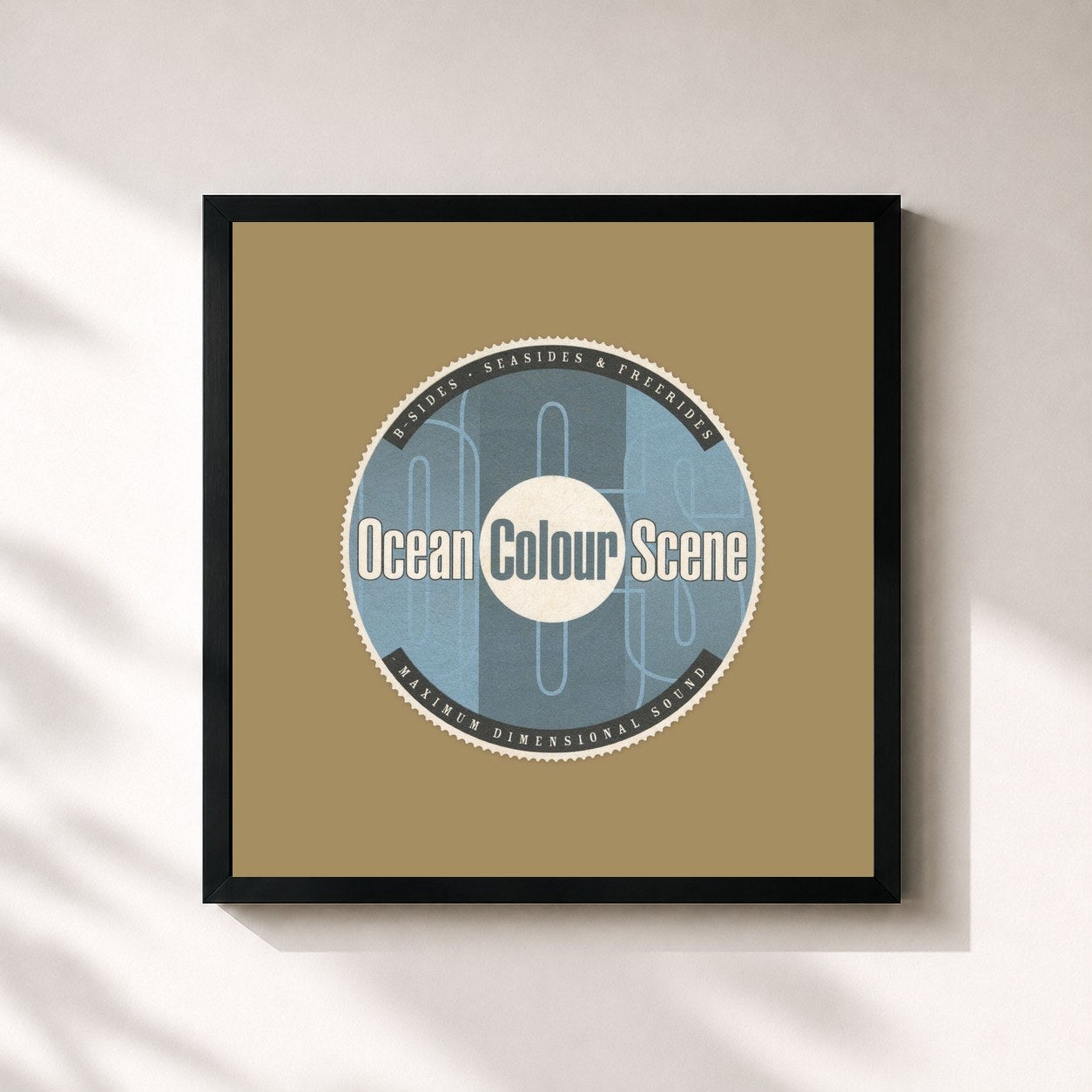 #noir Tableau carré de l'album B-Sides, Seasides And Freerides (Deluxe) de Ocean Colour Scene, cadre noir 32x32 cm