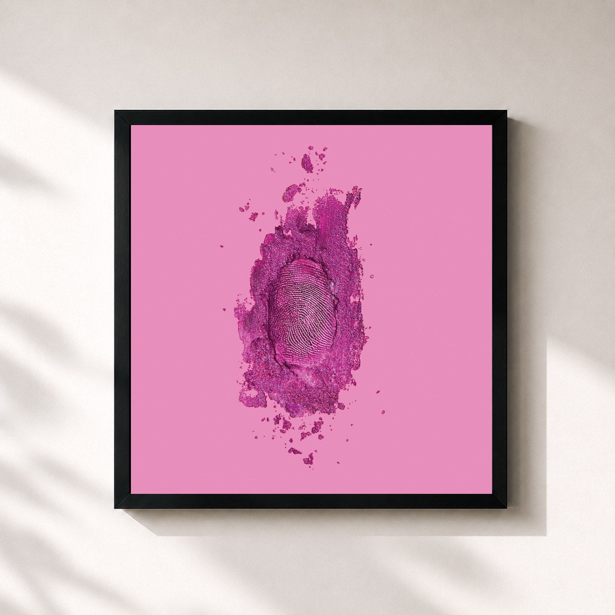 #noir Tableau carré de l'album The Pinkprint (Tenth Anniversary Edition) de Nicki Minaj, cadre noir 32x32 cm