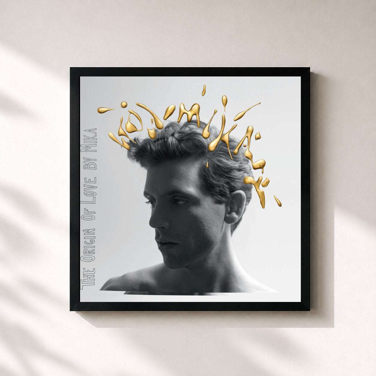 #noir The Origin Of Love by MIKA as a square framed art print, black 32x32 cm frame