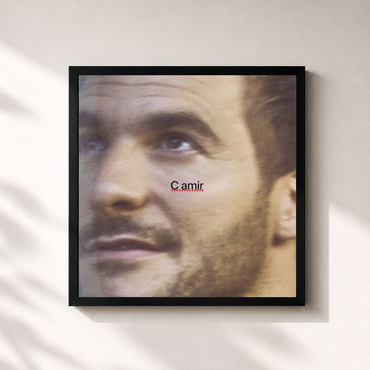 #noir Tableau carré de l'album C amir de Amir, cadre noir 32x32 cm