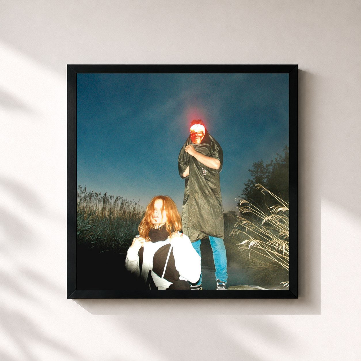 #noir Both Ways Open Jaws by The Dø as a square framed art print, black 32x32 cm frame
