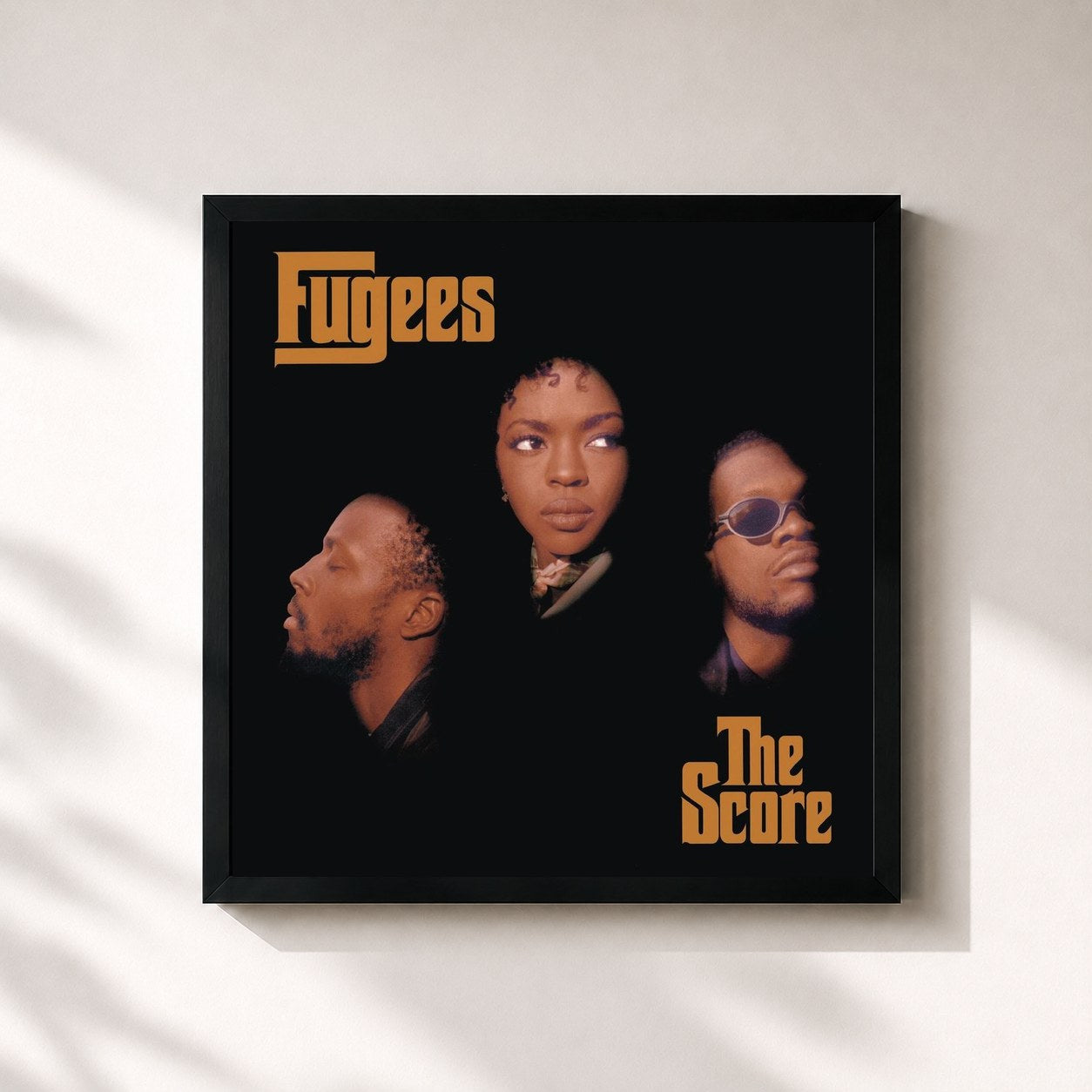 #noir The Score by Fugees as a square framed art print, black 32x32 cm frame