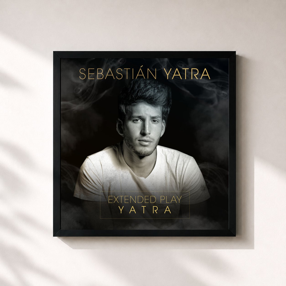 #noir Extended Play Yatra by Sebastian Yatra as a square framed art print, black 32x32 cm frame