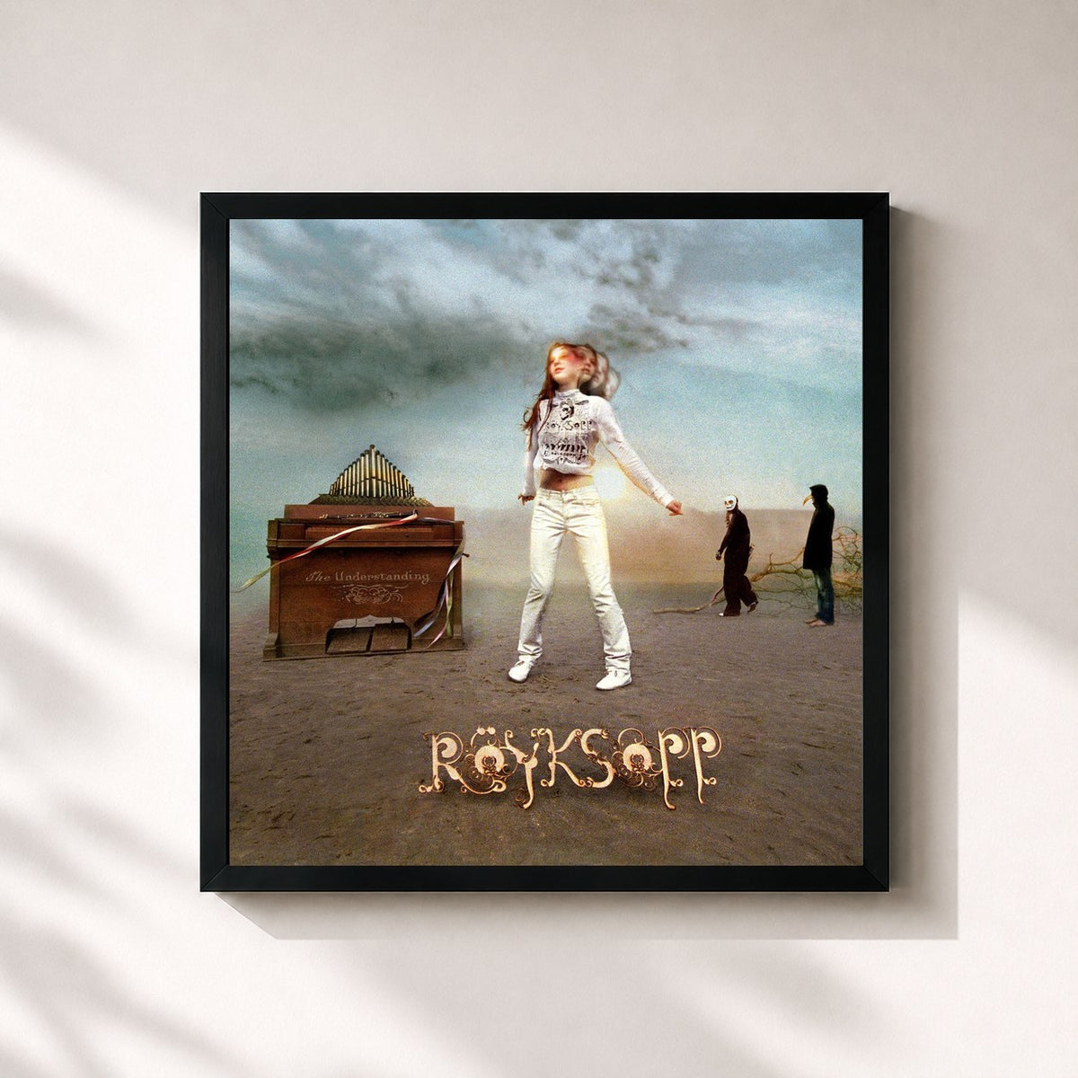 #noir Tableau carré de l'album The Understanding de Röyksopp, cadre noir 32x32 cm