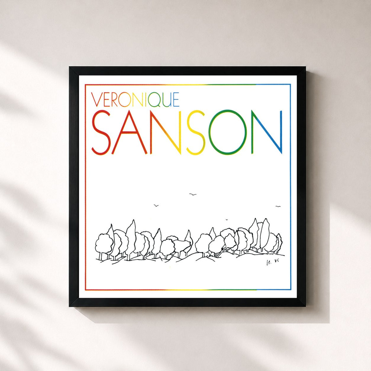 #noir Véronique Sanson (Edition Deluxe) di Véronique Sanson in stampa quadrata incorniciata, cornice nera 32x32 cm