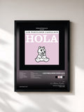 #noir Tableau de l'album Hola de Los Fabulosos Cadillacs, cadre noir, imprimé et encadré en France