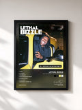 #noir Tableau de l'album You'll Never Make a Million from Grime EP de Lethal Bizzle, cadre noir, imprimé et encadré en France