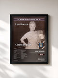 #noir Le Monde di la Chanson, Vol. 25: "Casino de Paris" – Line Renaud (2019 Remaster) de Line Renaud in stampa incorniciata, cornice nera, stampata e incorniciata in Francia
